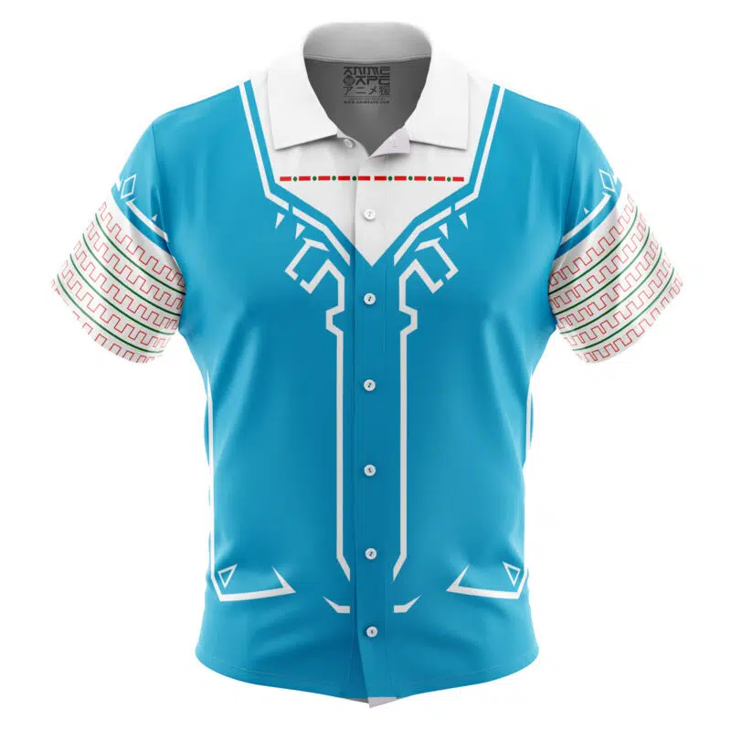Breath of the Wild Style Legend of Zelda Button Up Hawaiian Shirt