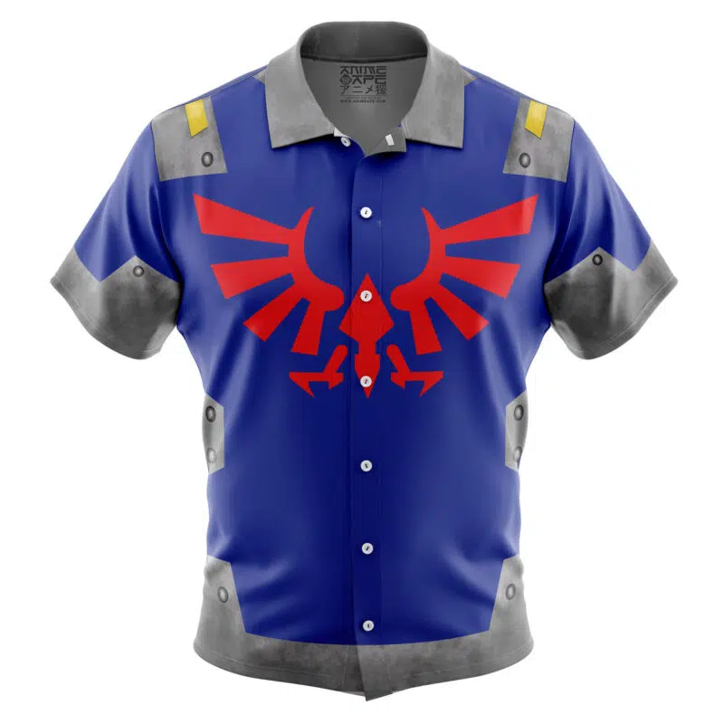 Zelda Shield Style The Legend of Zelda Button Up Hawaiian Shirt