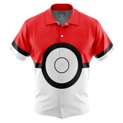 Pokeball Pokemon Button Up Hawaiian Shirt