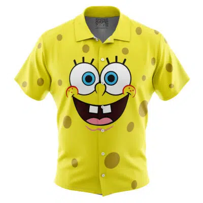 Spongebob SquarePants Nickelodeon Button Up Hawaiian Shirt