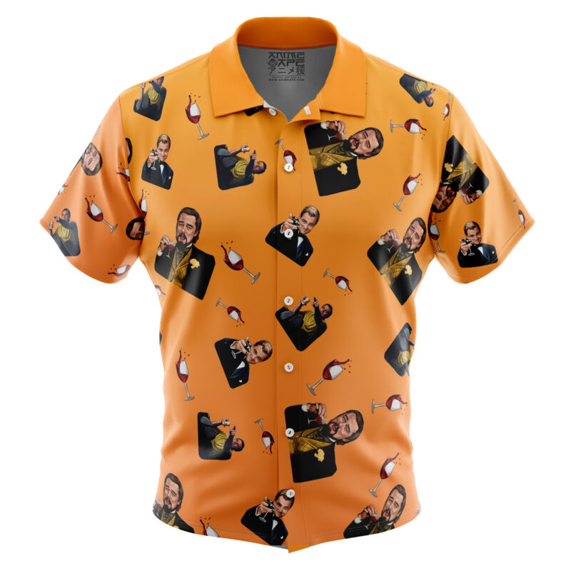 Leonardo DiCaprio Meme Pattern Button Up Hawaiian Shirt