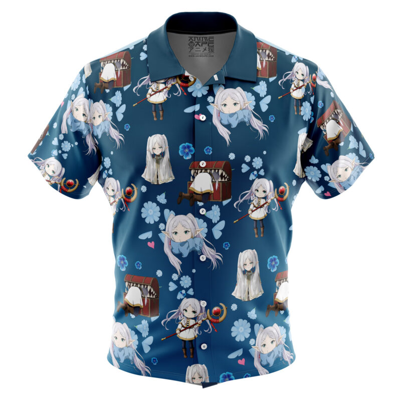 Frieren: Beyond Journey's End Pattern Button Up Hawaiian Shirt - Image 2