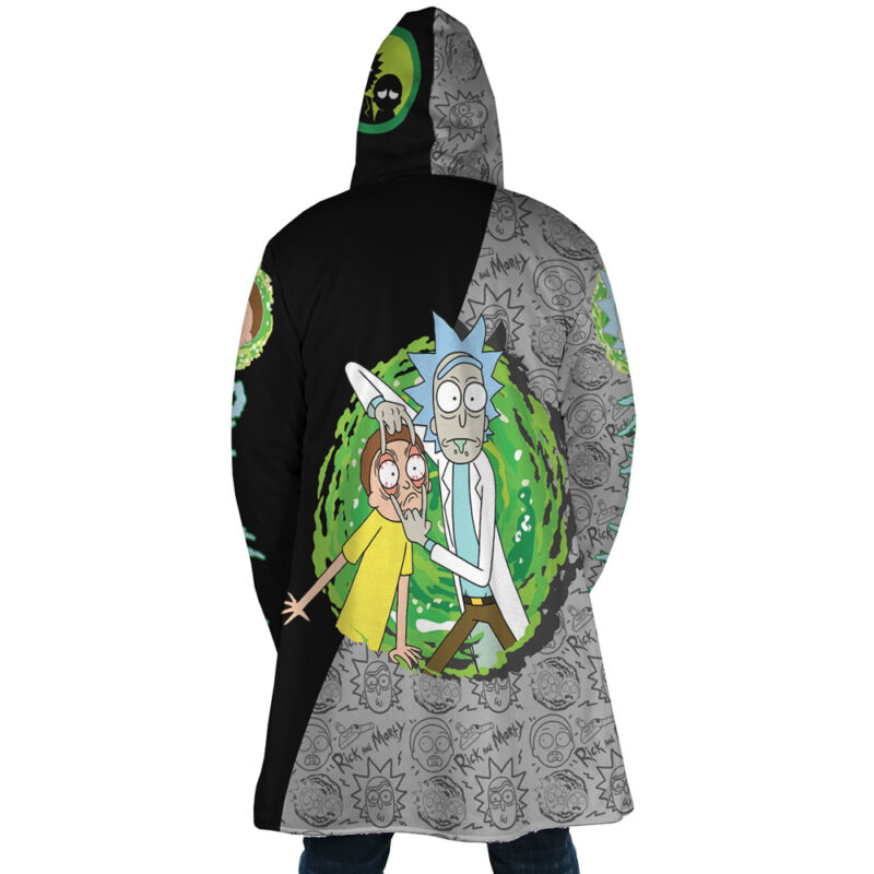 Crazy Face Rick and Morty Dream Cloak Coat - Image 5