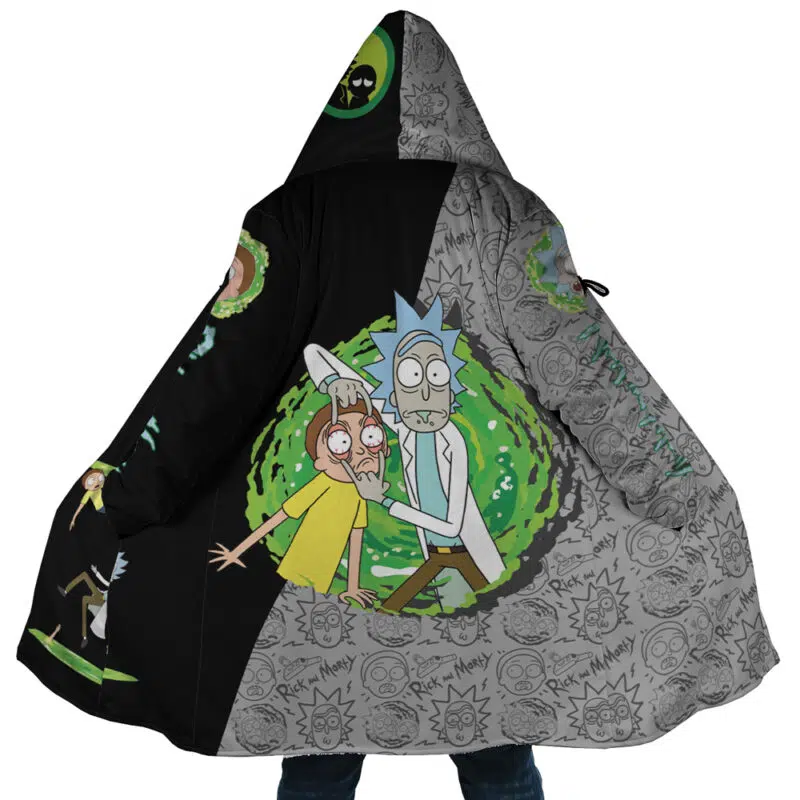 Crazy Face Rick and Morty Dream Cloak Coat