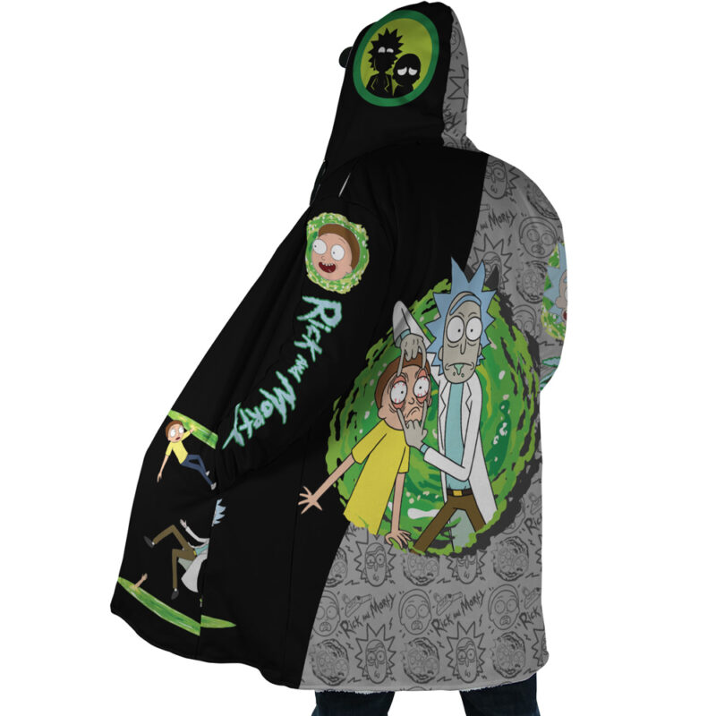 Crazy Face Rick and Morty Dream Cloak Coat - Image 4