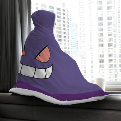 Gengar Pokemon Hooded Blanket