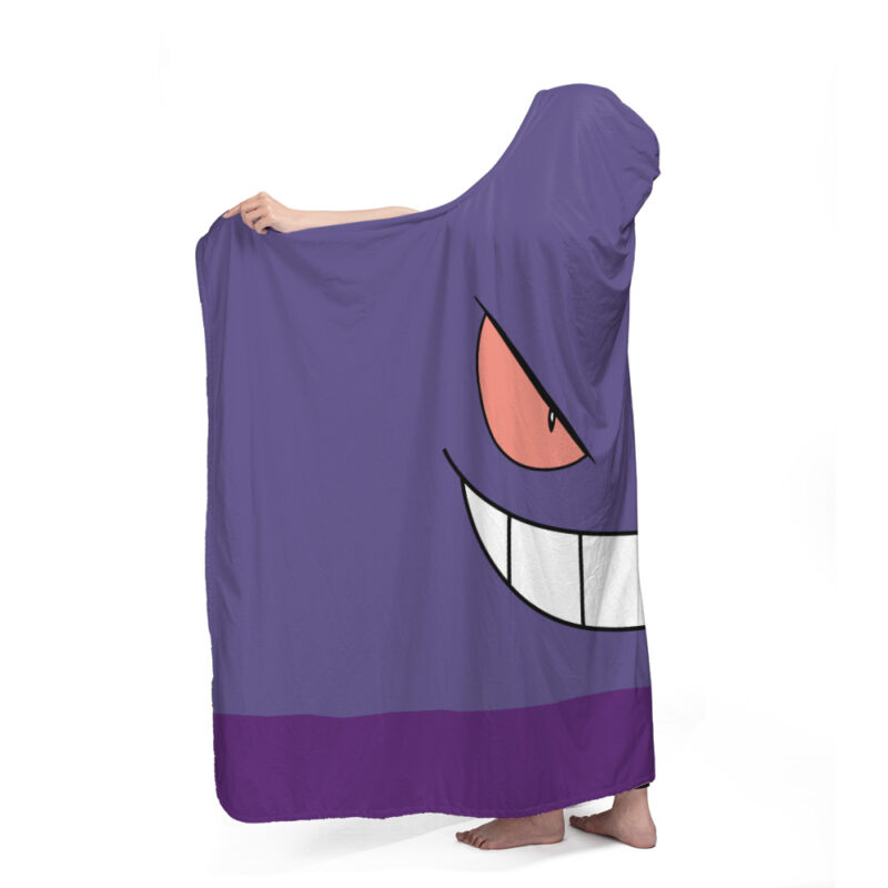 Gengar Pokemon Hooded Blanket