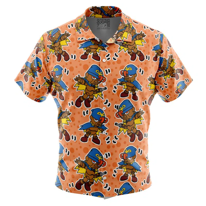 Geno Super Mario Bros Button Up Hawaiian Shirt