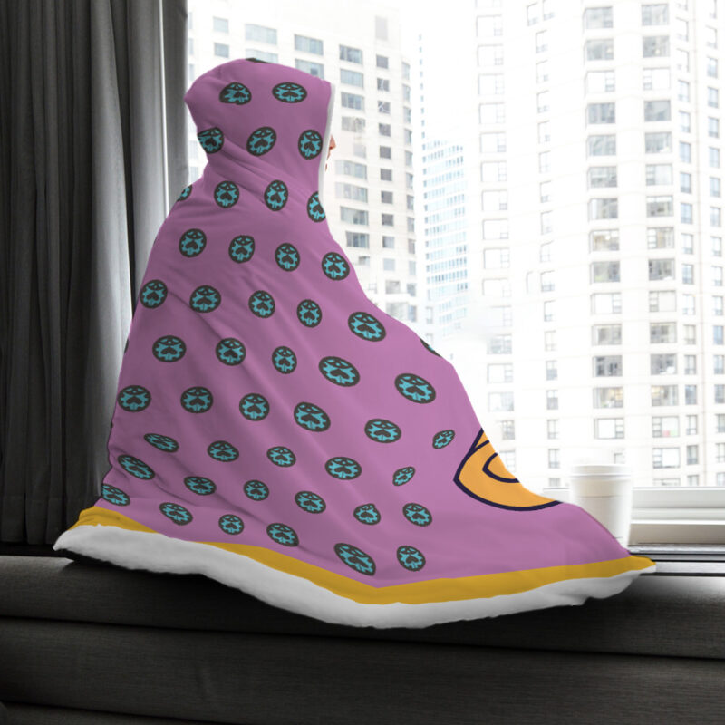 Giorno Giovanna Anime Jojo's Bizzare Adventure Hooded Blanket