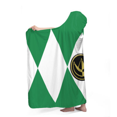 Green Ranger Mighty Morphine Power Rangers Hooded Blanket New