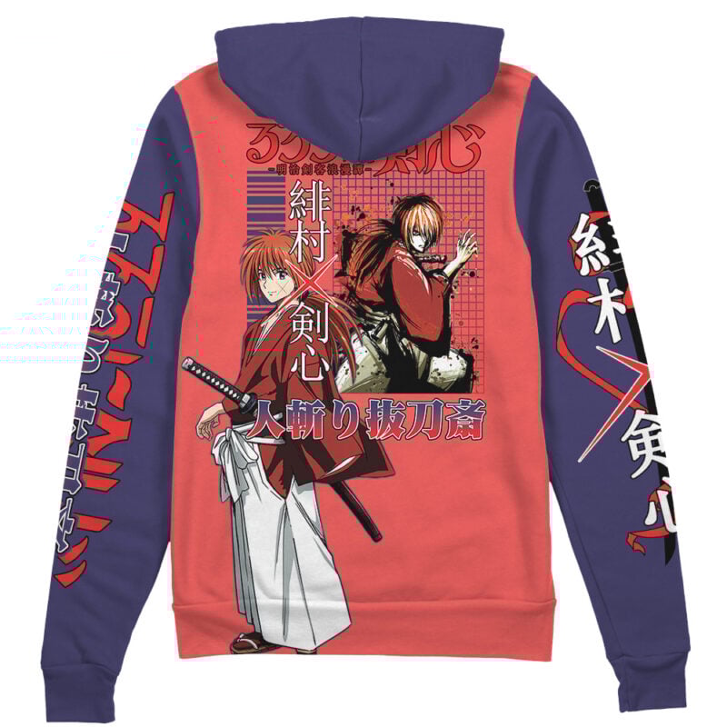 Himura Rurouni Kenshin Streetwear Zip Hoodie Jacket