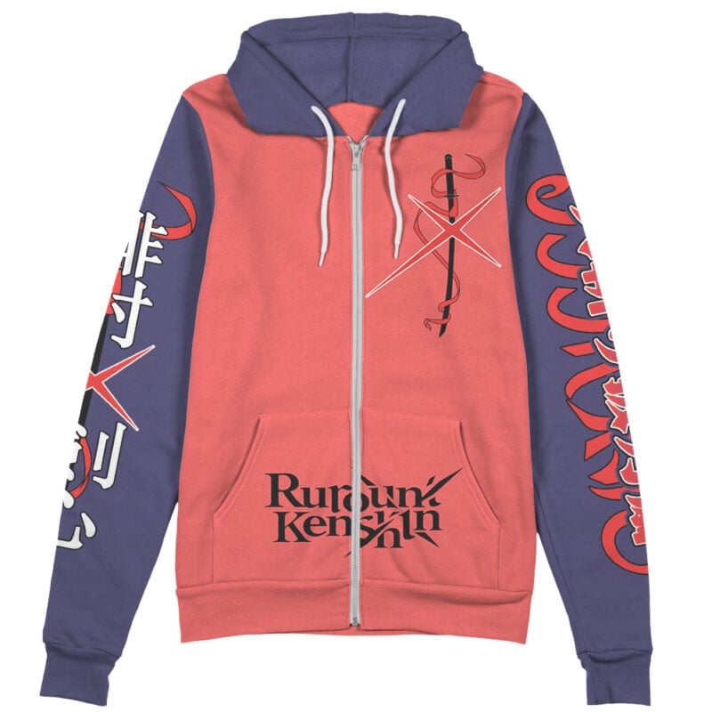 Himura Rurouni Kenshin Streetwear Zip Hoodie Jacket