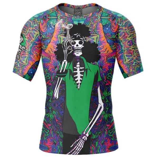 Hippie Trip Brook One Piece Short Sleeve Rash Guard Compression Shirt