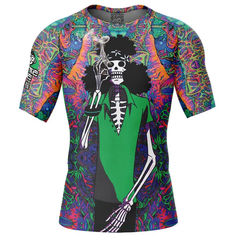 Hippie Trip Brook One Piece Short Sleeve Rash Guard Compression Shirt