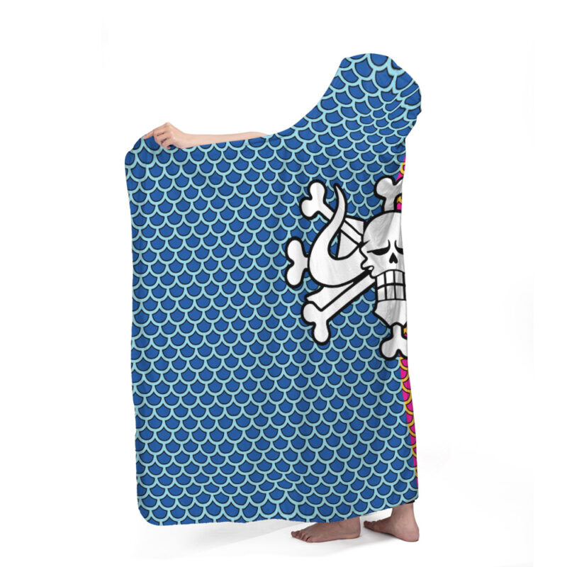 Kaido Pattern One Piece Hooded Blanket
