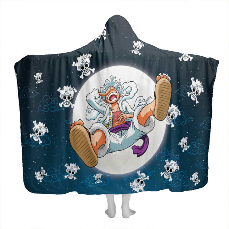 Luffy Gear 5 Pattern One Piece Hooded Blanket