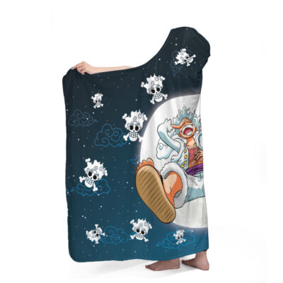 Luffy Gear 5 Pattern One Piece Hooded Blanket