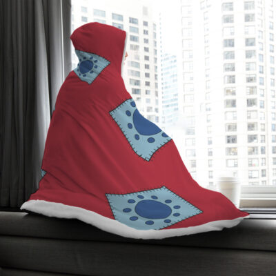 Luffy Wano Pattern One Piece Hooded Blanket