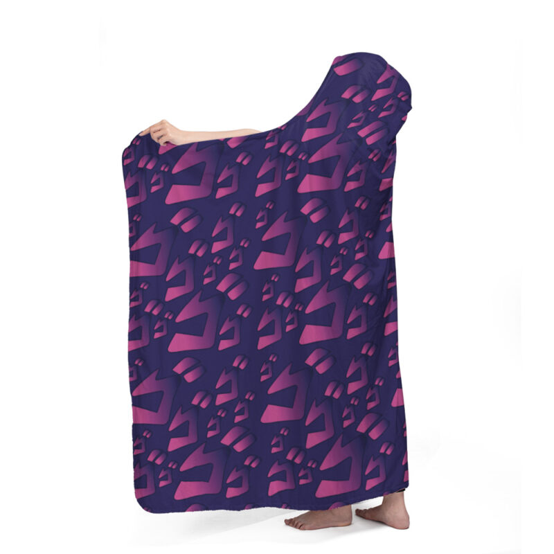 Menacing Aura Jojo's Bizzare Adventure Hooded Blanket