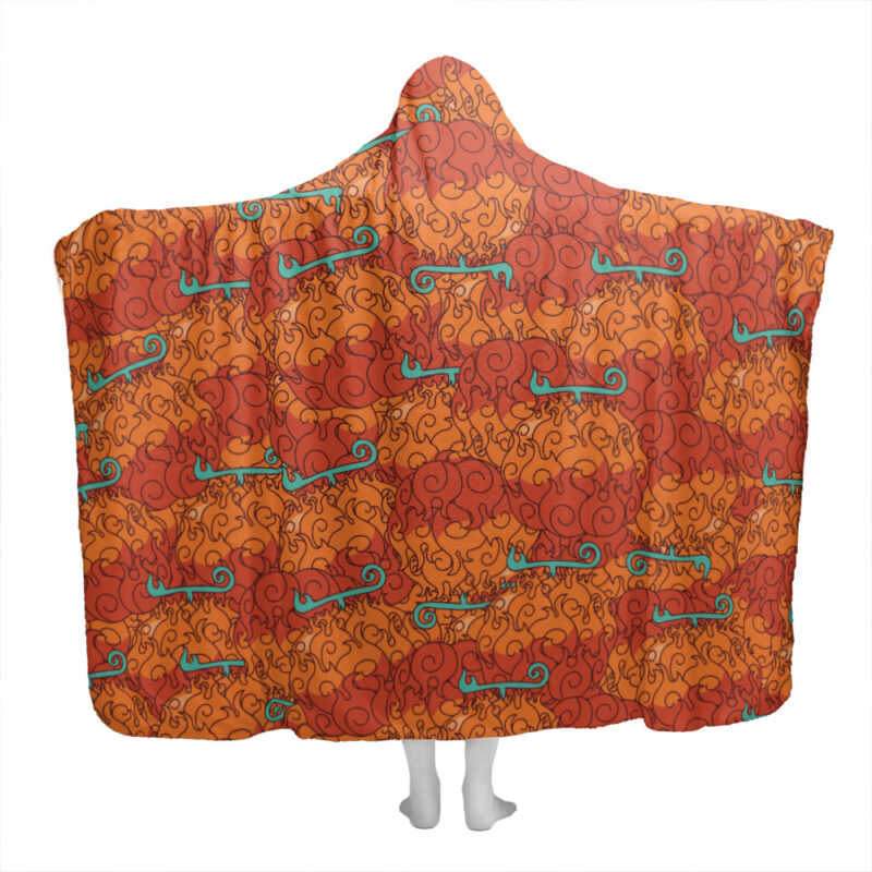 Mera Mera No Mi One Piece Hooded Blanket