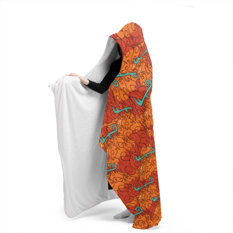 Mera Mera No Mi One Piece Hooded Blanket