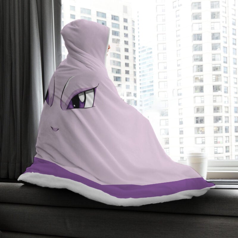 Mewtwo Pokemon Hooded Blanket