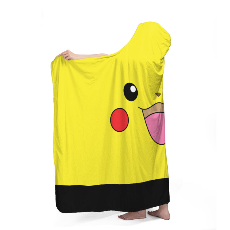 Pikachu Pokemon Hooded Blanket