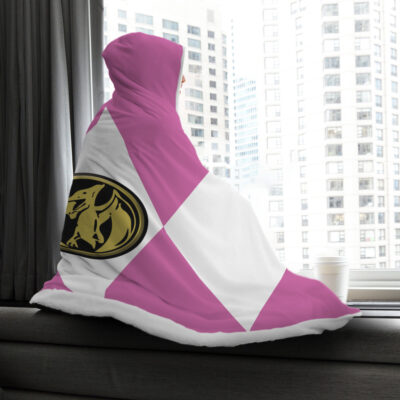 Pink Ranger Mighty morphin Power Rangers Hooded Blankets