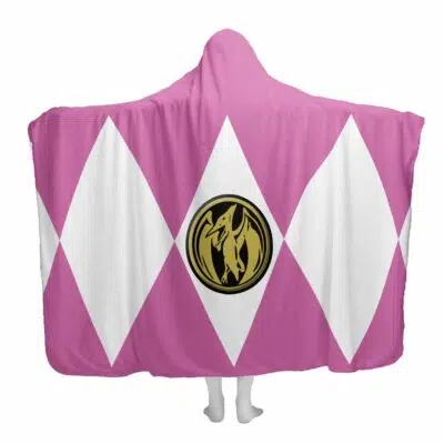 Pink Ranger Mighty morphin Power Rangers Hooded Blankets
