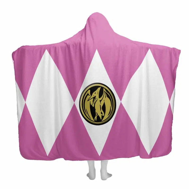 Pink Ranger Mighty morphin Power Rangers Hooded Blankets