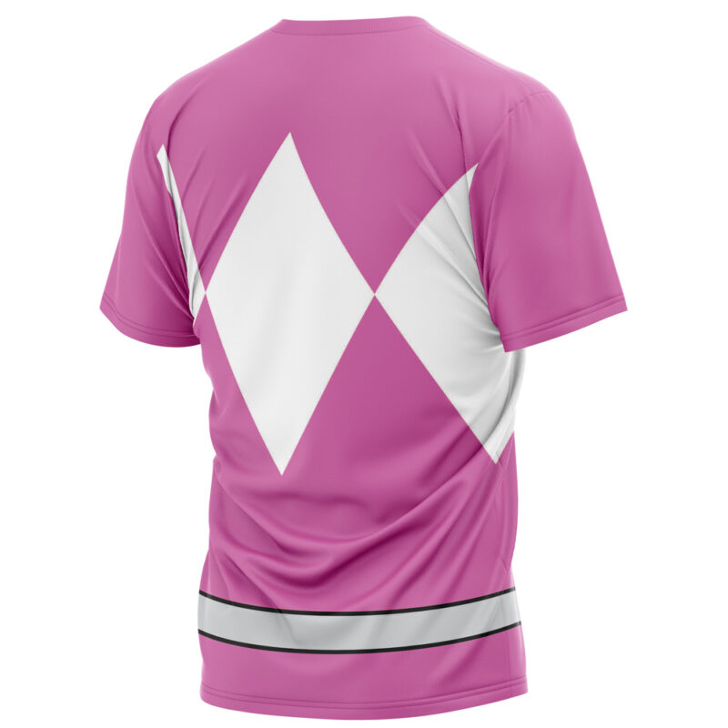 Pink Ranger Mighty Morphin Power Rangers T-Shirt - Image 2