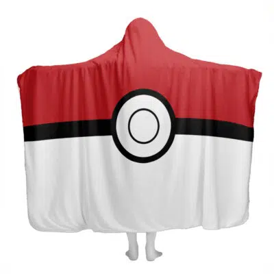 Pokeball Pokemon Hooded Blanket