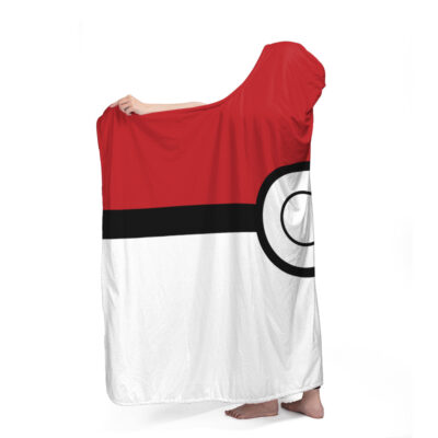 Pokeball Pokemon Hooded Blanket