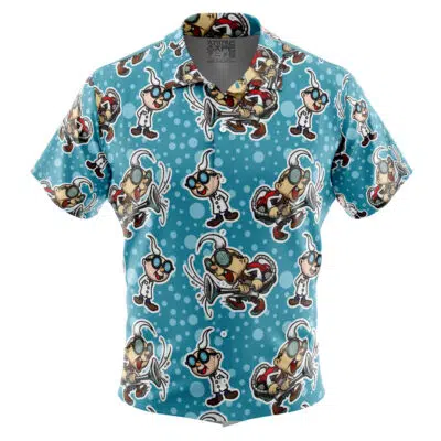 Prof E. Gadd Super Mario Bros Button Up Hawaiian Shirt