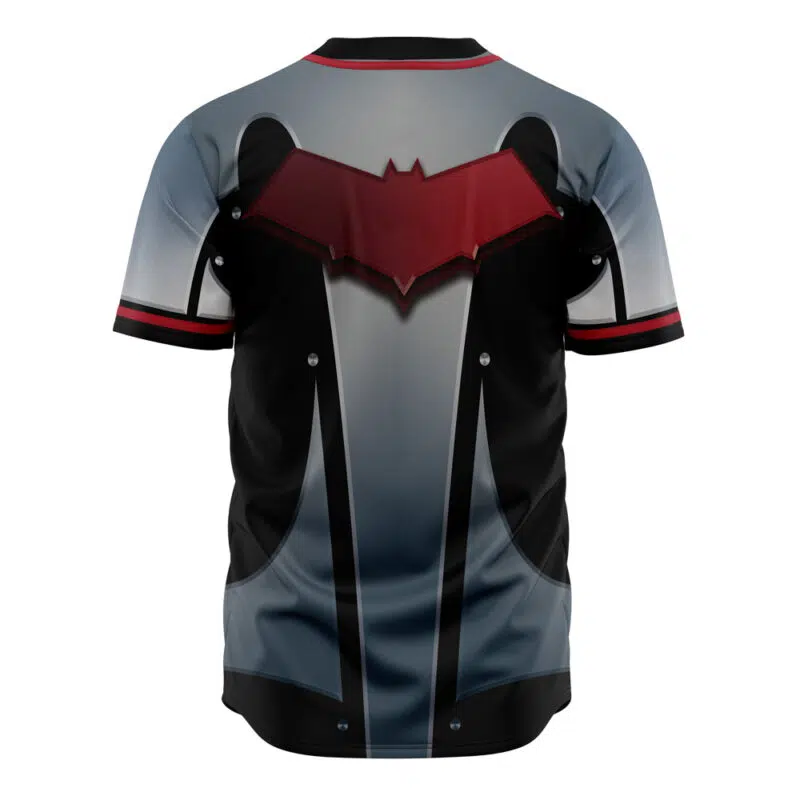 Red Hood Cosplay DC Comics Baseball Jersey - Image 3