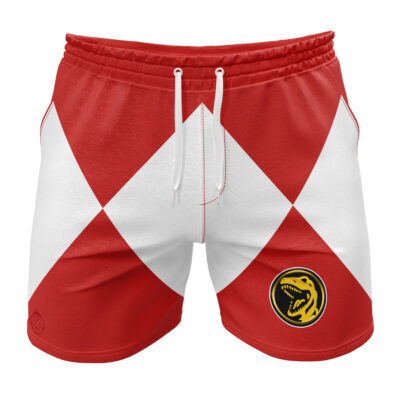 Red Ranger Power Coin Power Rangers Gym Shorts