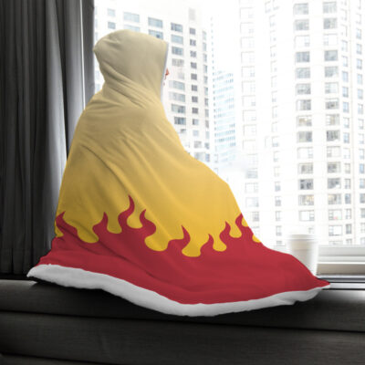 Kyojuro Rengoku Demon Slayer Hooded Blanket