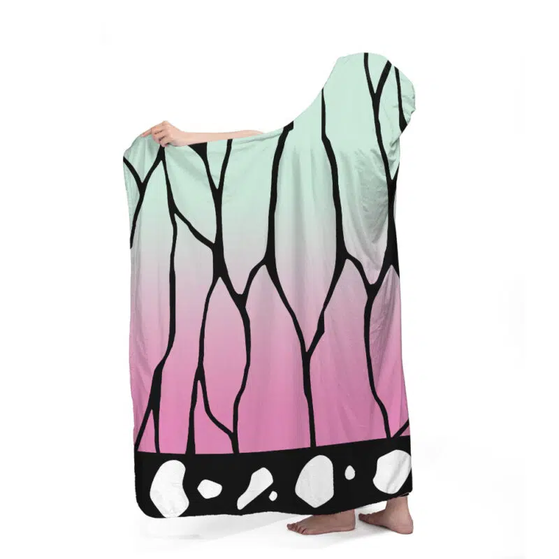 Shinobu Kocho Insect Hashira Demon Slayer Hooded Blanket