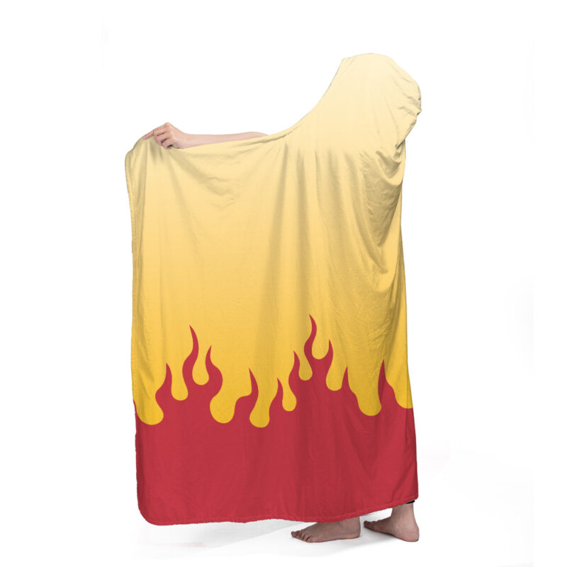 Kyojuro Rengoku Demon Slayer Hooded Blanket