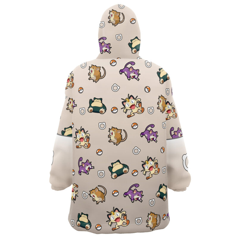 Normal Type Pattern Pokemon Snug Oversized Blanket Hoodie - Image 3