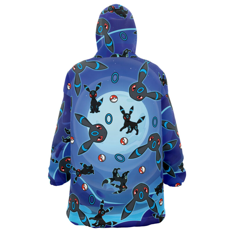 Umbreon Pattern Pokemon Snug Oversized Blanket Hoodie