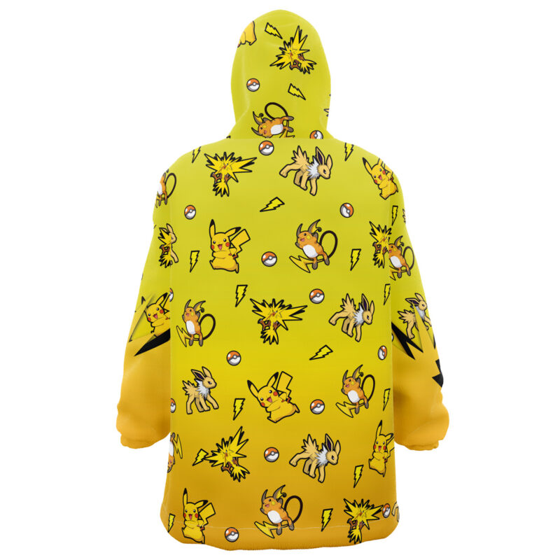 Electric Type Pattern Pokemon Snug Oversized Blanket Hoodie - Image 3