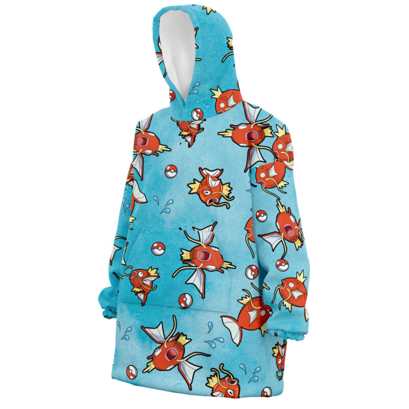 Magikarp Pattern Pokemon Snug Oversized Blanket Hoodie - Image 3