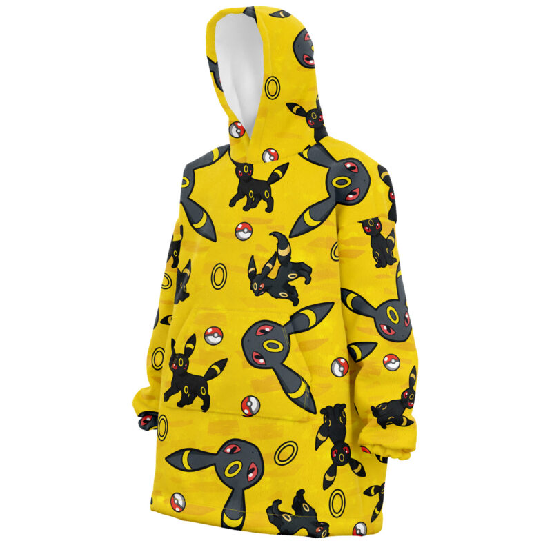 Umbreon Pattern Pokemon Snug Oversized Blanket Hoodie - Image 3