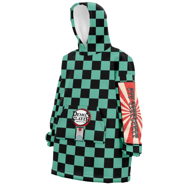 Tanjiro Kamado Demon Slayer Snug Oversized Blanket Hoodie - Image 2