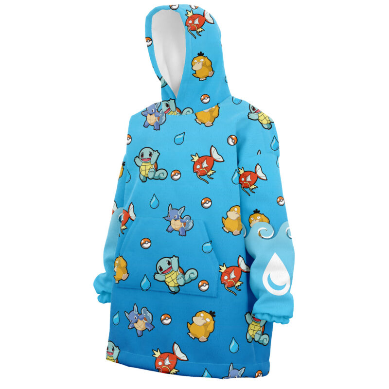 Water Type Pattern Pokemon Snug Oversized Blanket Hoodie - Image 2