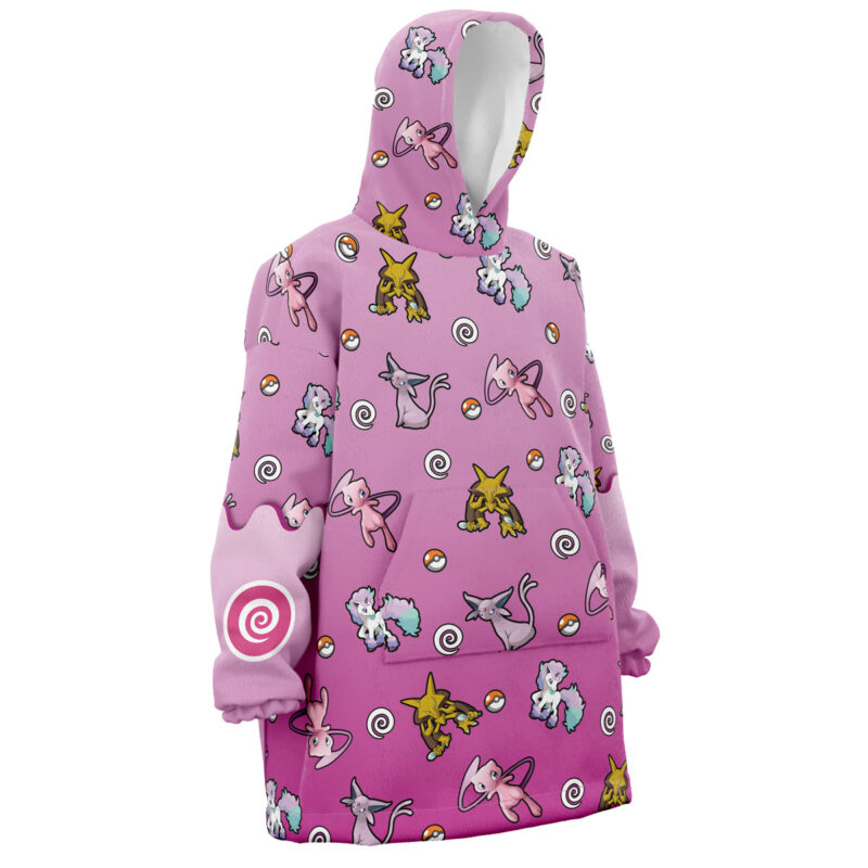 Psychic Type Pattern Pokemon Snug Oversized Blanket Hoodie