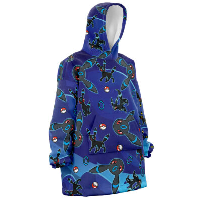 Umbreon Pattern Pokemon Snug Oversized Blanket Hoodie