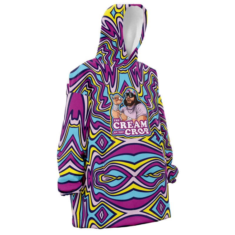 The Cream of the Crop Trippy Randy Savage Snug Oversized Blanket Hoodie - Image 2