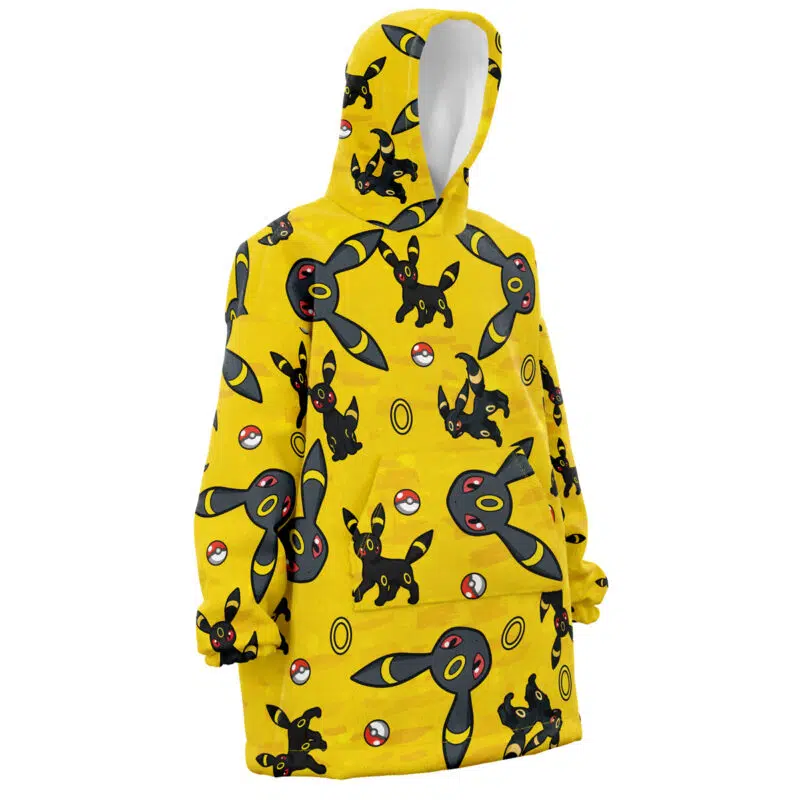 Umbreon Pattern Pokemon Snug Oversized Blanket Hoodie